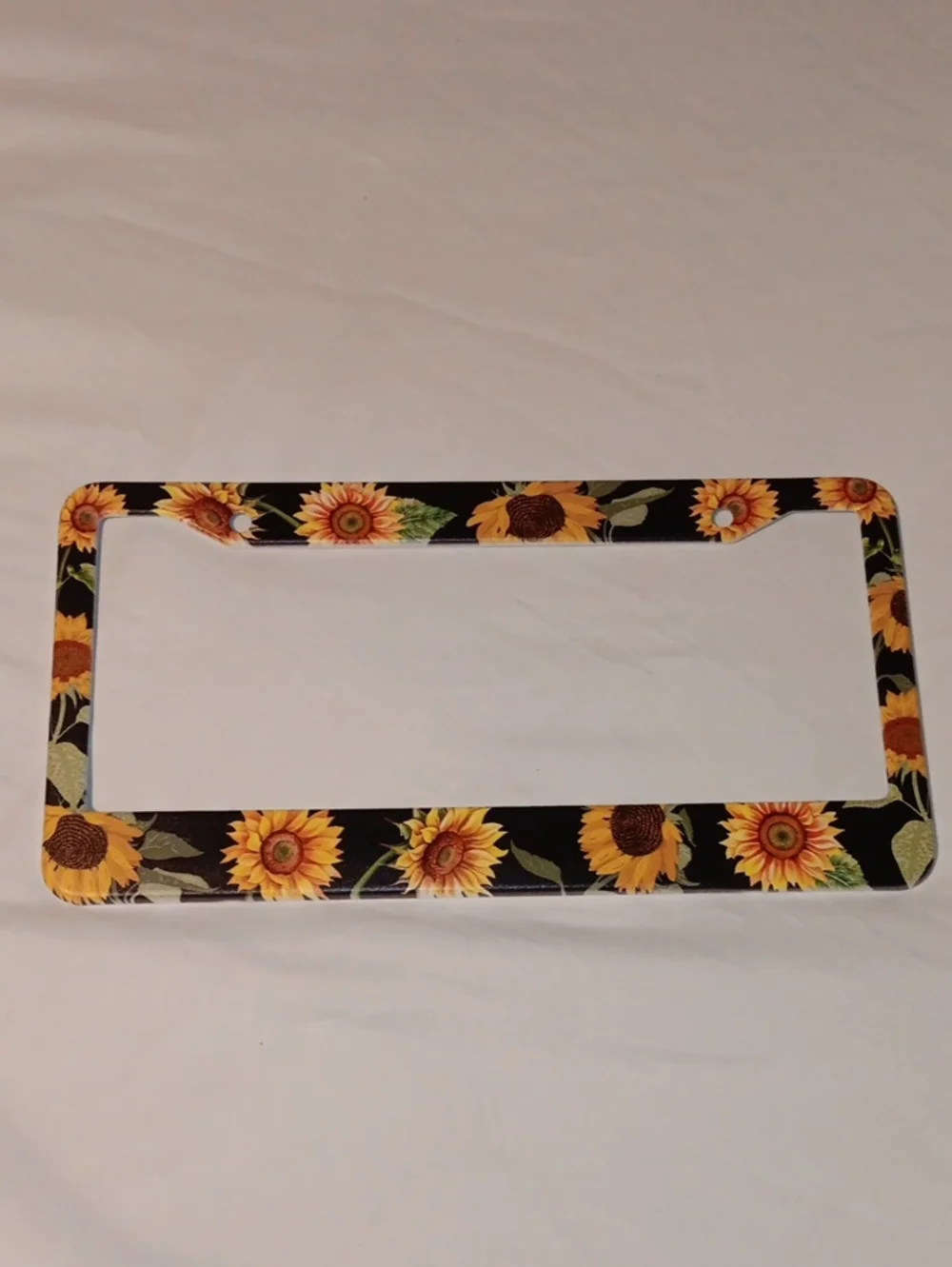 Sunflower License Plate Frame - Black & Yellow